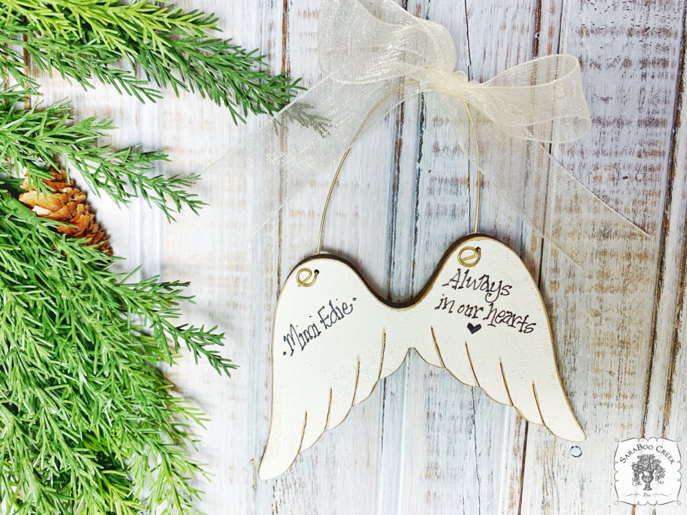 Angel Wings Ornament - Personalized Lost Loved One Ornament, In Loving Memory Gift