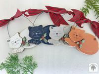 Cat Ornament - Personalized Kitty Christmas Ornament, Cat Lover Gift