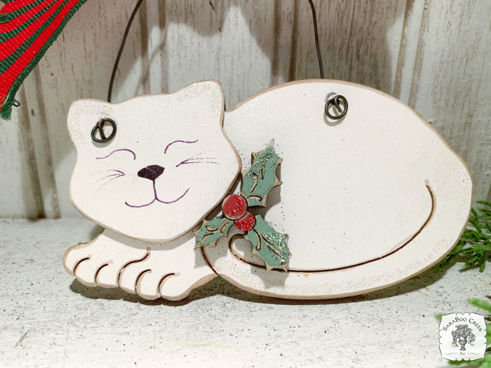 Cat Ornament - Personalized Kitty Christmas Ornament, Cat Lover Gift