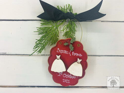 Two Brides Wedding Christmas Ornament - Personalized Mrs & Mrs Gift