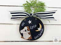 Koala Disc Ornament with Moon & Stars - Personalized Koala Bear Gift