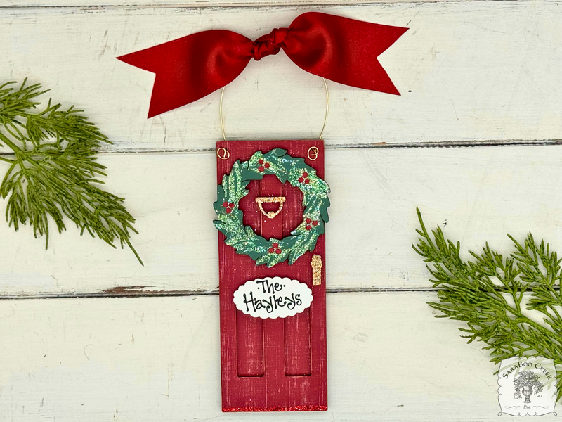 Front Door Christmas Ornament - Personalized New Home Gift, 1st House in 2024, Traditional Family Ornament, or Realtor Gift