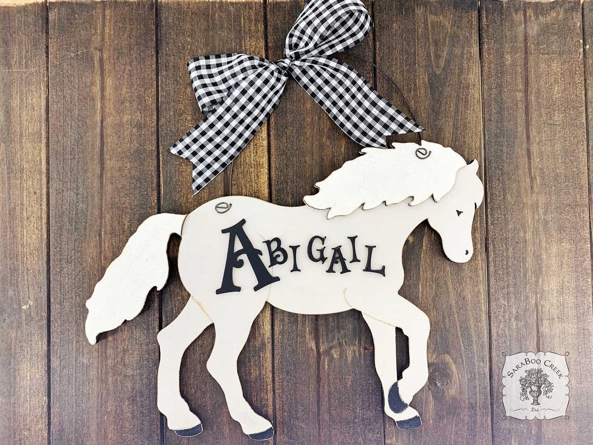 Horse Plaque - 12" Personalizable Horse Sign