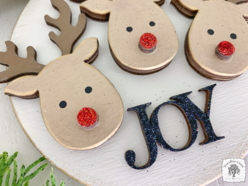 Reindeer Three Ornament - Personalized Deer Ornament for 3 Kids, Grandkids or Family of 3