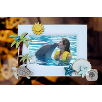 4" x 6" Coastal Beach Decor Photo Frame - Tropical Vacation Picture Frame