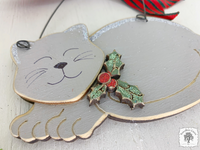 Cat Ornament - Personalized Kitty Christmas Ornament, Cat Lover Gift