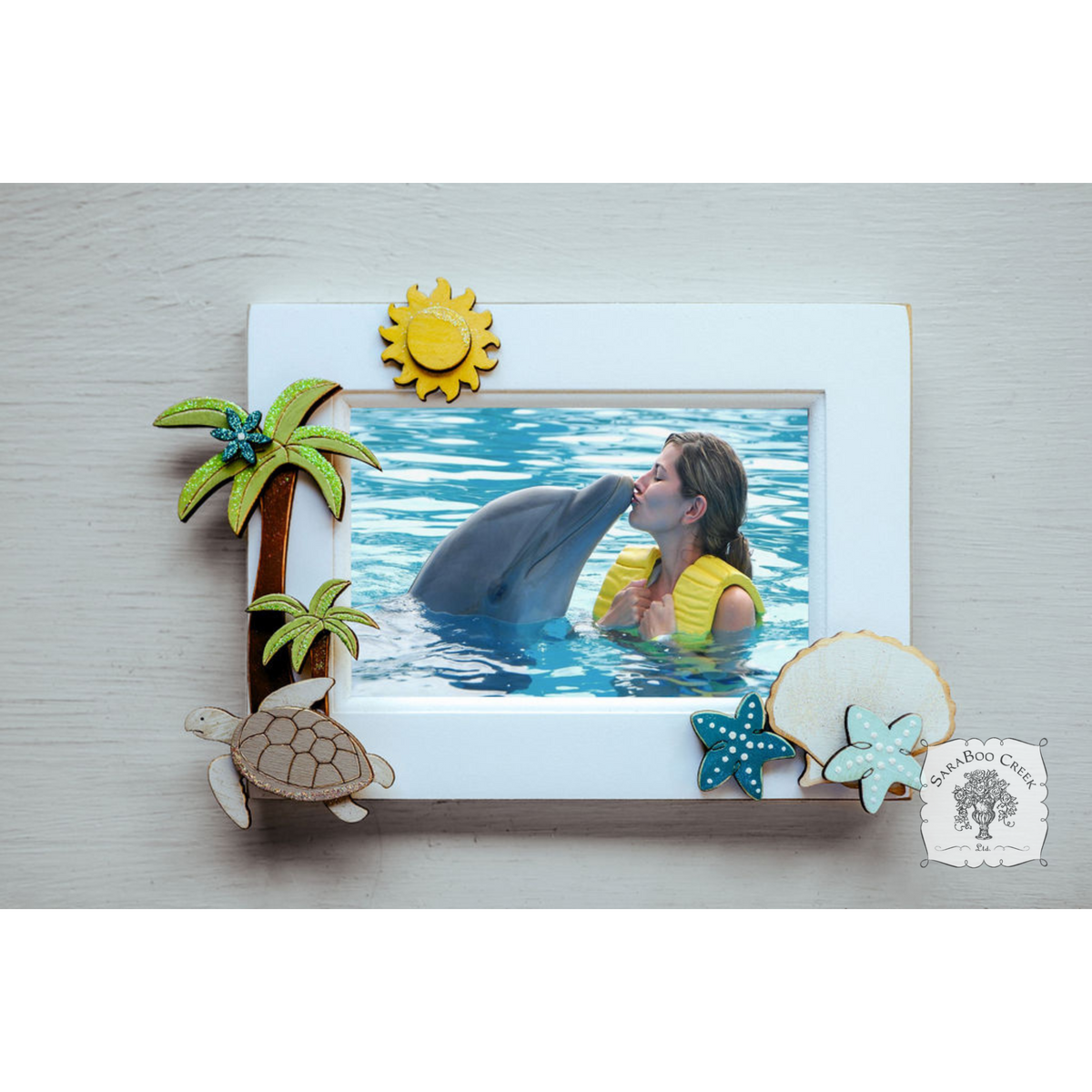 4" x 6" Coastal Beach Decor Photo Frame - Tropical Vacation Picture Frame