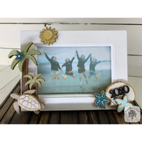 4" x 6" Coastal Beach Decor Photo Frame - Tropical Vacation Picture Frame