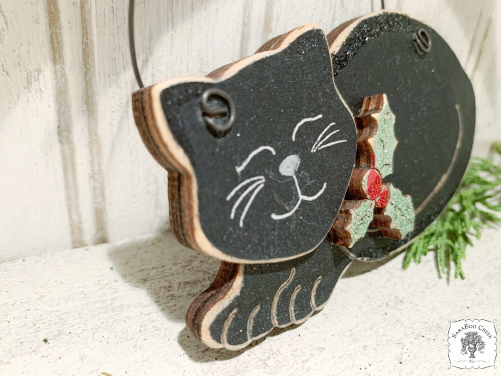 Cat Ornament - Personalized Kitty Christmas Ornament, Cat Lover Gift