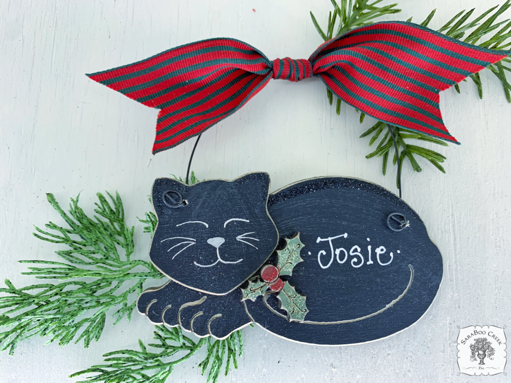 Cat Ornament - Personalized Kitty Christmas Ornament, Cat Lover Gift