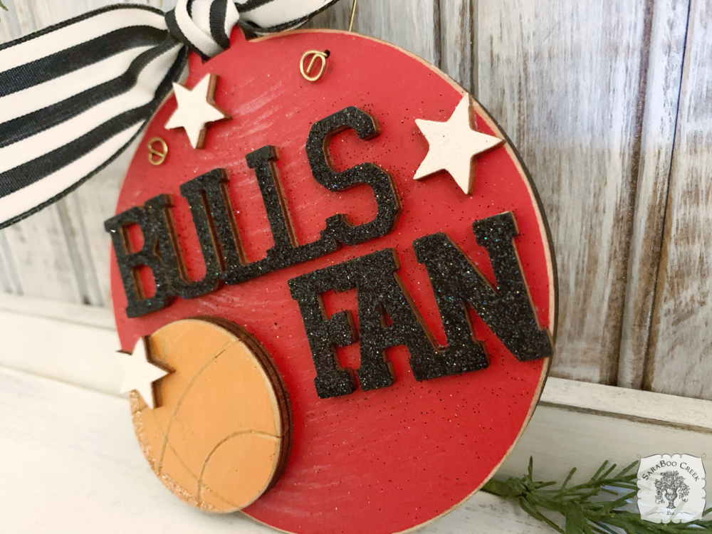 Bulls Fan Ornament - Personalized Chicago Bulls Ornament