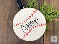 Baseball Ornament - Personalized Wood Gift for Baseball Player or Fan