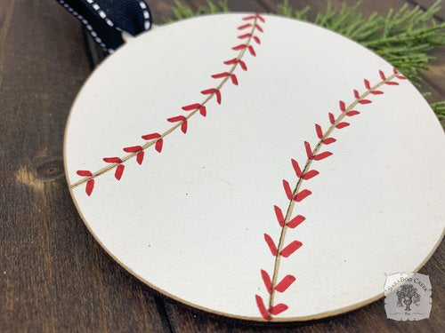 Baseball Ornament - Personalized Wood Gift for Baseball Player or Fan