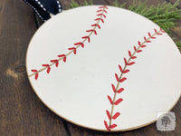 Baseball Ornament - Personalized Wood Gift for Baseball Player or Fan