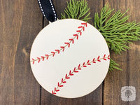 Baseball Ornament - Personalized Wood Gift for Baseball Player or Fan