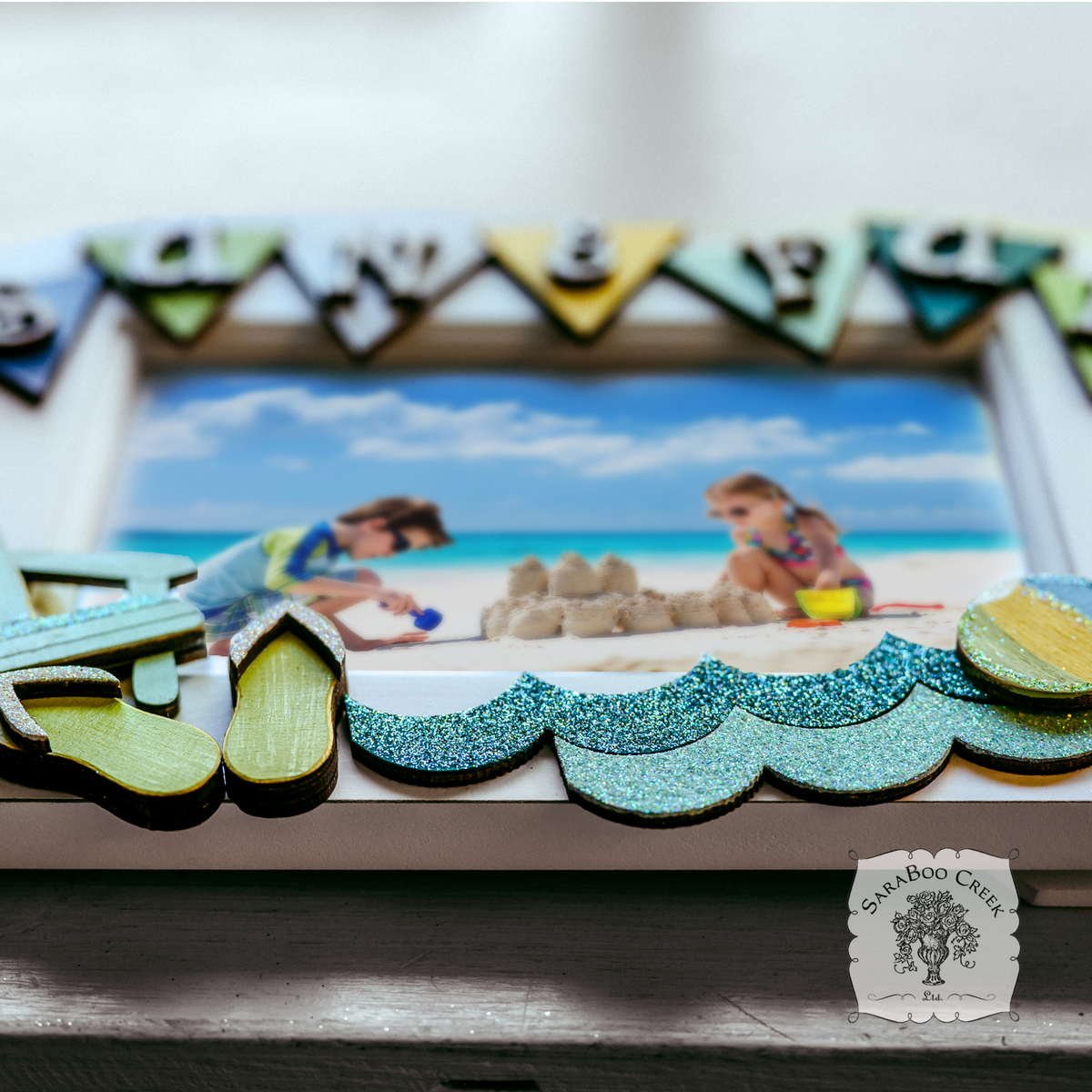 Summer Fun 4 x 6 Picture Frame - Fun Photo Frame for Pool, Beach or Lake Summertime Memories