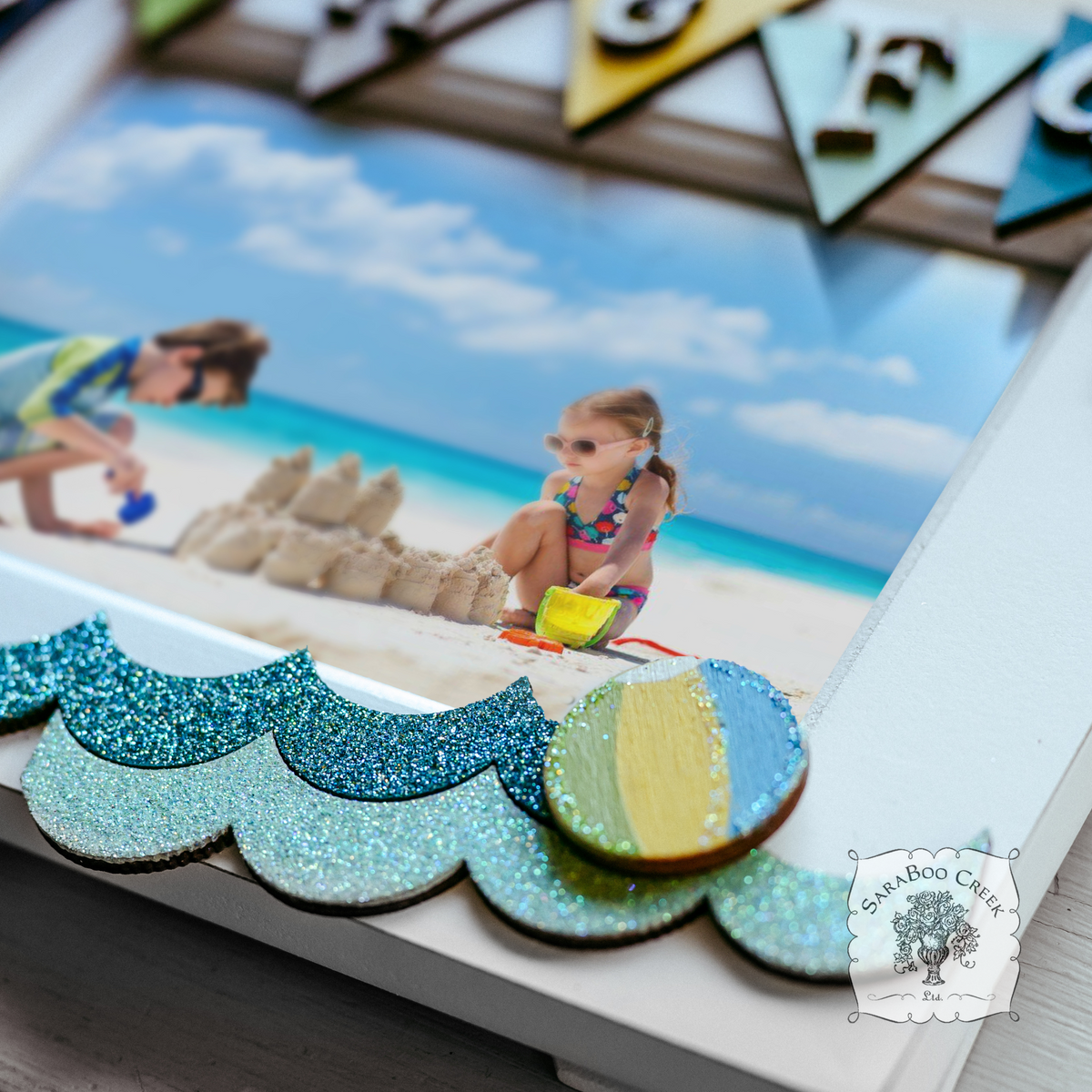 Summer Fun 4 x 6 Picture Frame - Fun Photo Frame for Pool, Beach or Lake Summertime Memories