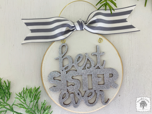 Sister Ornament - Personalized Best Sister Ever Christmas Ornament