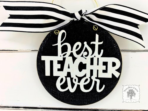 Teacher Ornament - Personalized Best Teacher Ever Gift