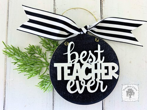 Teacher Ornament - Personalized Best Teacher Ever Gift