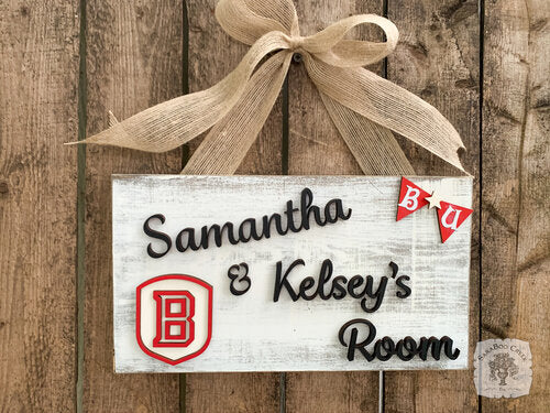 College / University Dorm Room Sign - CUSTOM Your School