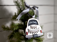 Just Married Car Wedding Ornament - Personalized First Christmas Married Gift