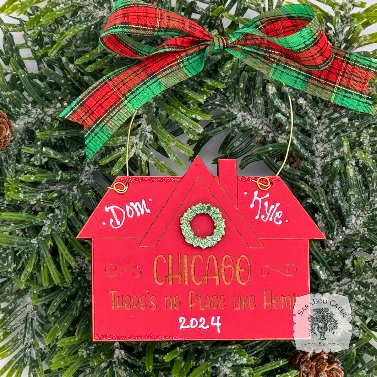 Chicago Home Christmas Ornament - There's No Place Like Home in Chicago