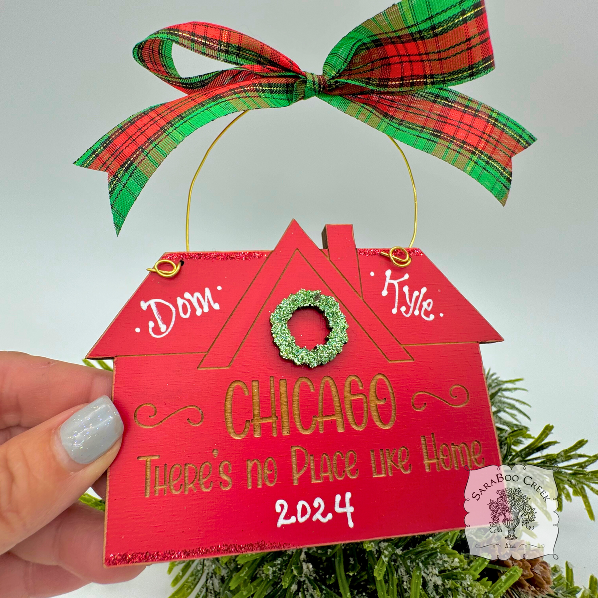 Chicago Home Christmas Ornament - There's No Place Like Home in Chicago