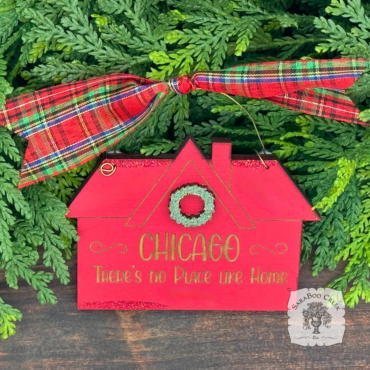 Chicago Home Christmas Ornament - There's No Place Like Home in Chicago