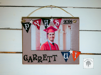 Hanging High School Graduation Frame w/ School Color Banners for HS and College