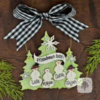 Traditional Snowman Tree Ornament (3-7 Snowmen) - Personalized Family or Grandchildren Gift