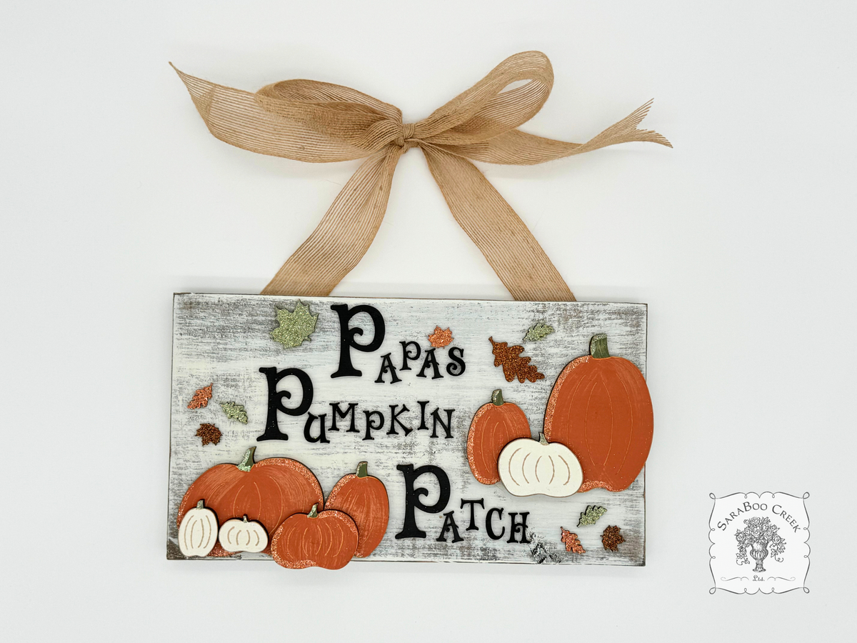 Personalized Fall Pumpkin Plaque - Customize Your Choice of Lettering