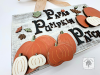 Personalized Fall Pumpkin Plaque - Customize Your Choice of Lettering