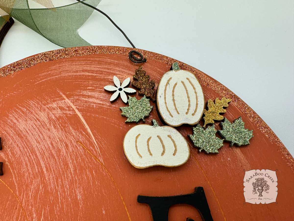 Fall Floral Pumpkin Sign