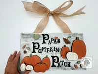 Personalized Fall Pumpkin Plaque - Customize Your Choice of Lettering