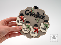 Grandkids Ornament - Personalized for 2 3 4 5 6 or 7 Grandchildren; Grandparent Gift