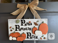 Personalized Fall Pumpkin Plaque - Customize Your Choice of Lettering