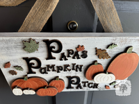 Personalized Fall Pumpkin Plaque - Customize Your Choice of Lettering