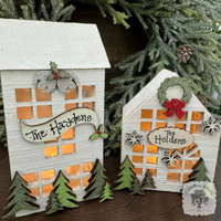 4.75" Lighted Christmas House - Personalized Lit Village House for Tabletop or Mantel