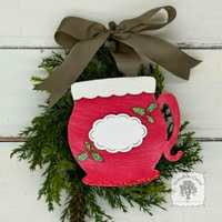 Hot Cocoa, Coffee, or Tea Cup Christmas Ornament