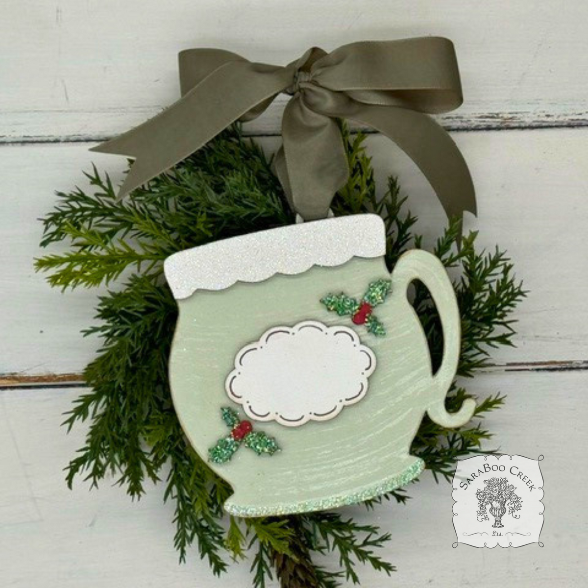 Hot Cocoa, Coffee, or Tea Cup Christmas Ornament