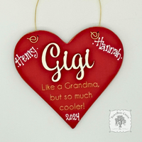 Gigi Heart Ornament - Personalized Gigi Gift with Fun Sentiment