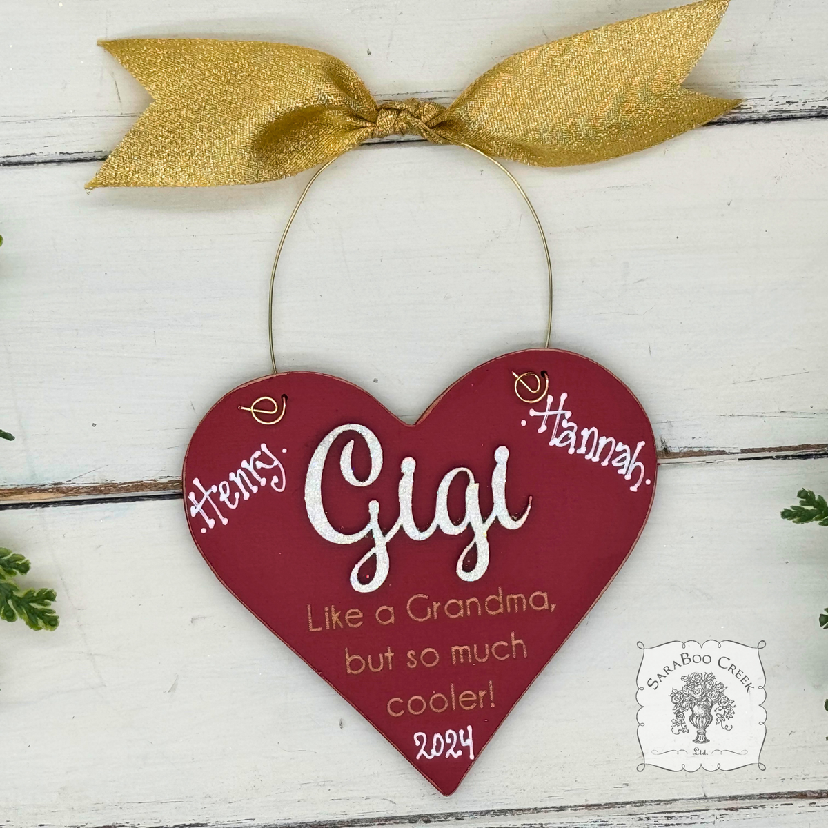 Gigi Heart Ornament - Personalized Gigi Gift with Fun Sentiment