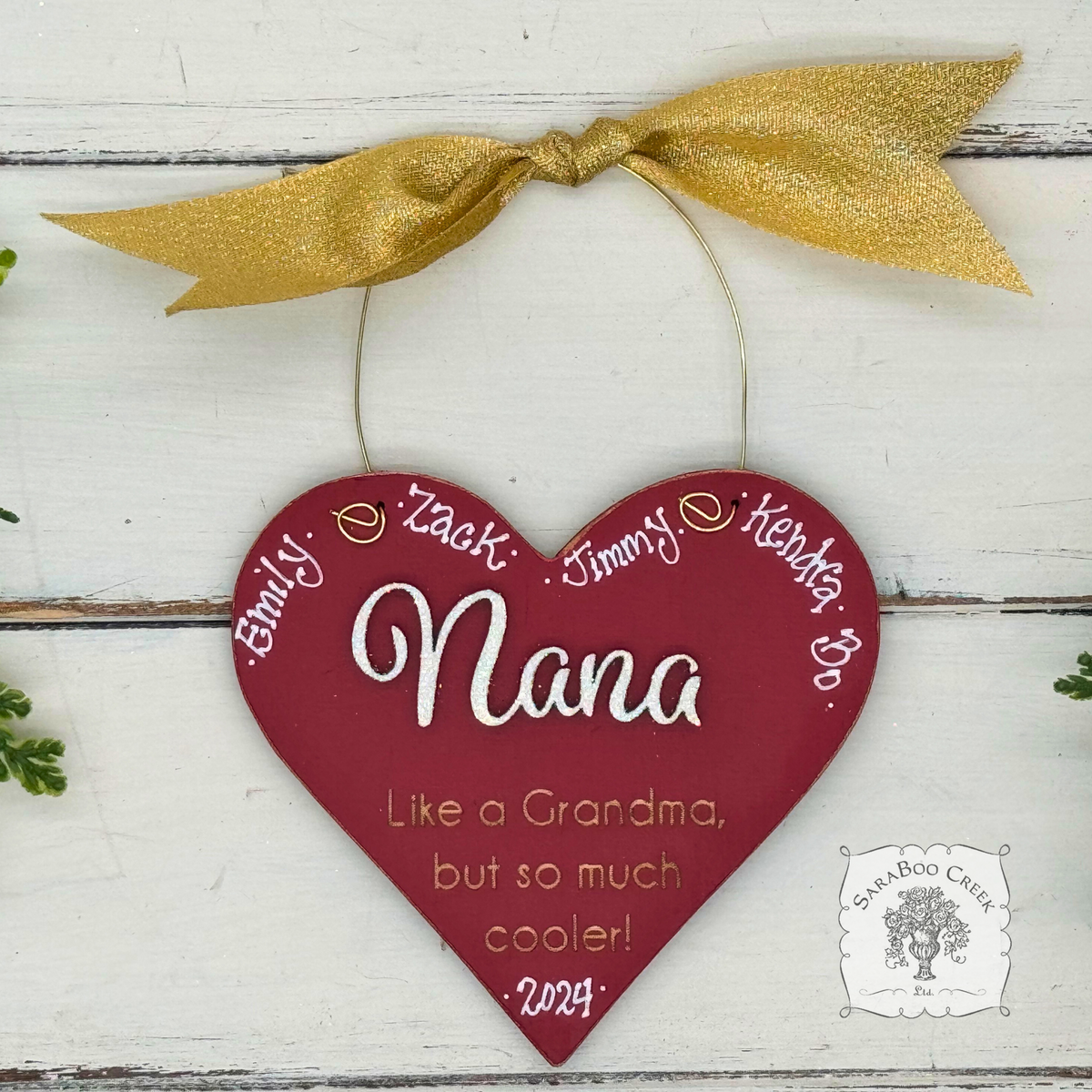 Nana Heart Ornament - Personalized Nana Gift with Fun Sentiment