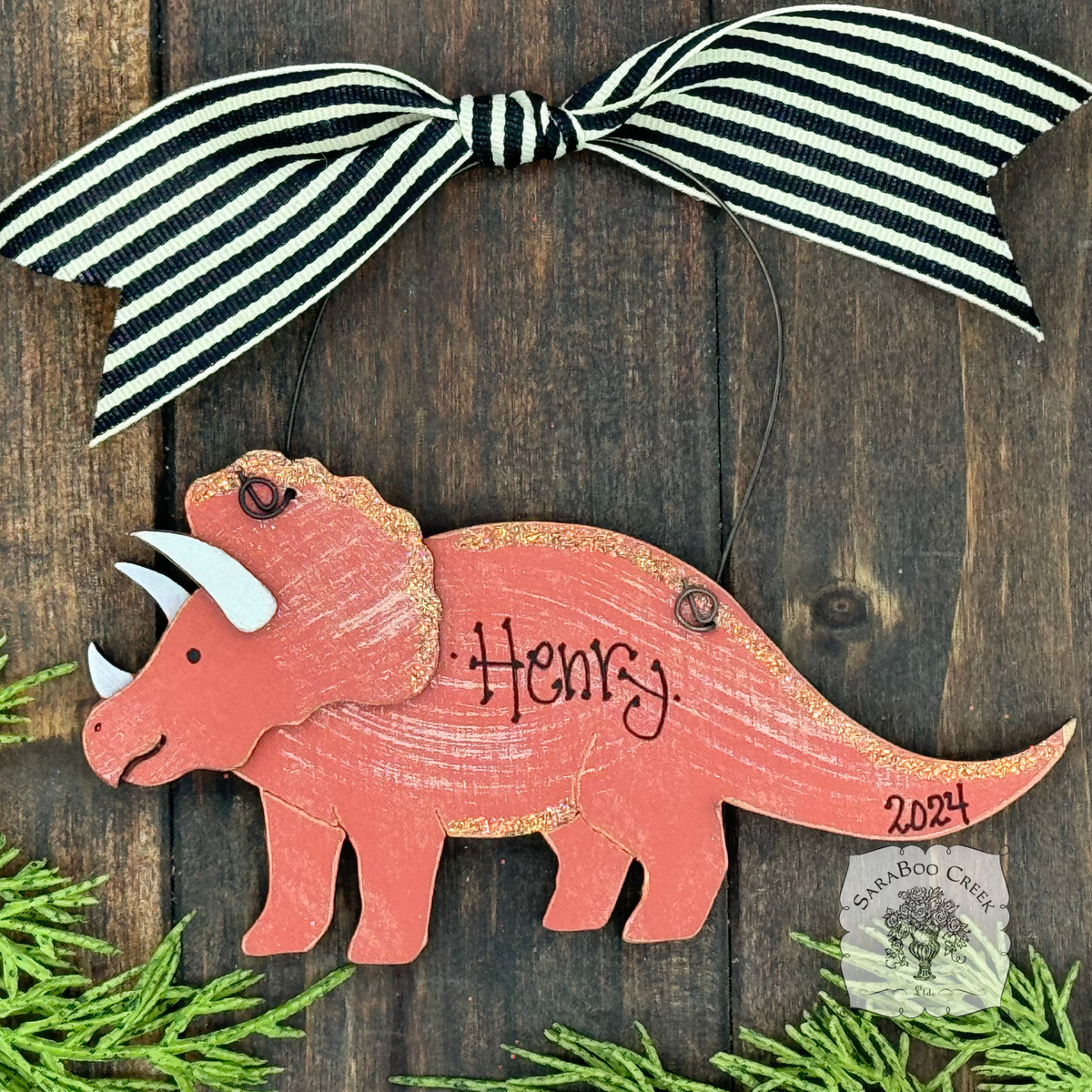 Triceratops Dinosaur Ornament