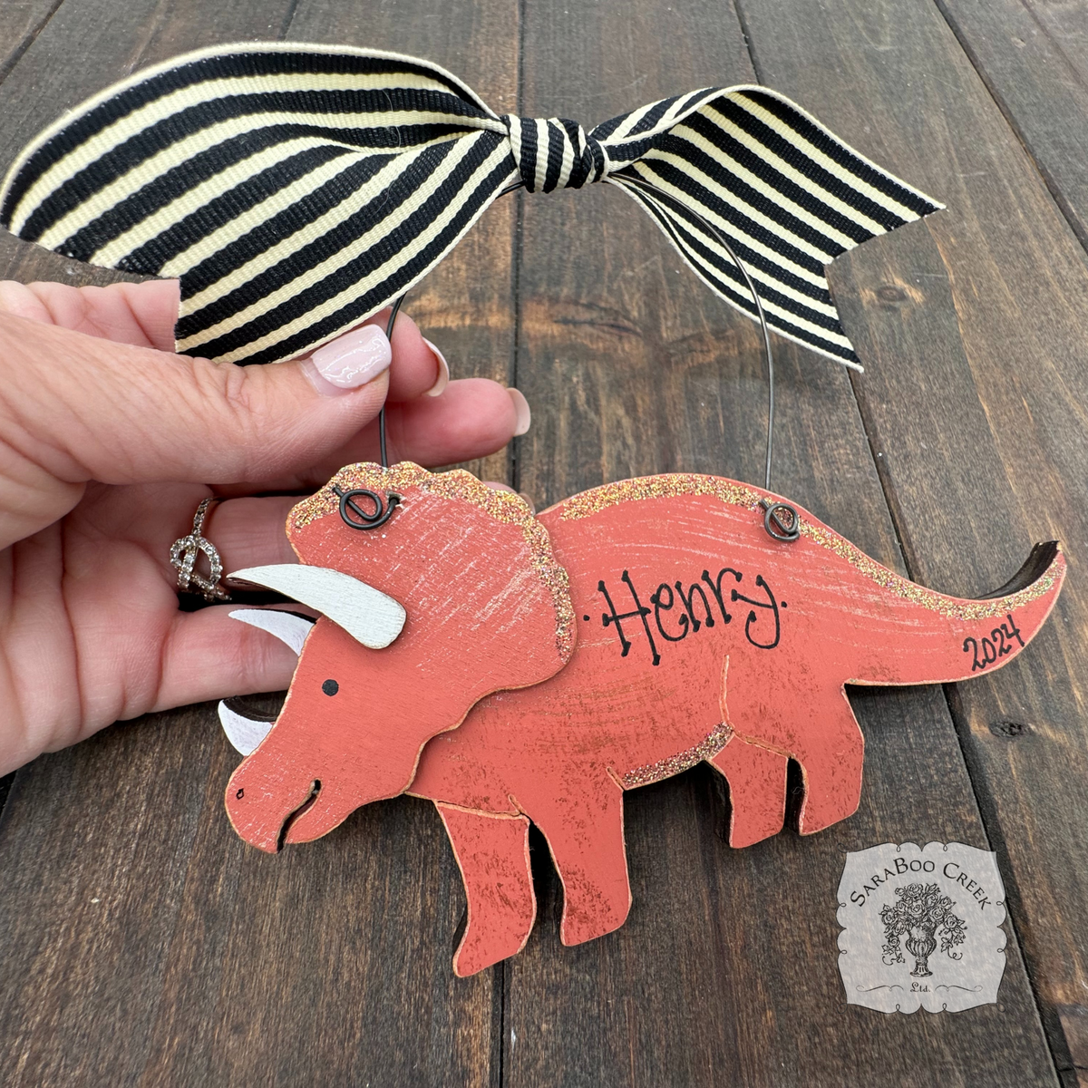 Triceratops Dinosaur Ornament