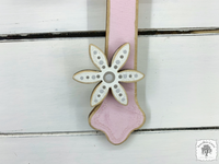 Classic Cross with Flower - Personalized with Monogram