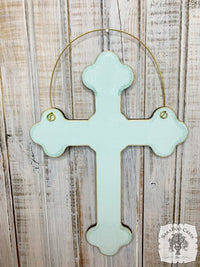 Classic Cross with Flower - Personalized with Monogram