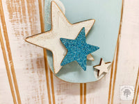 Dotted Contemporary Cross - Customized with Name & Heart or Star Decoration