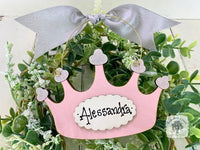 Crown Ornament - Personalized Pink Tiara Princess Gift